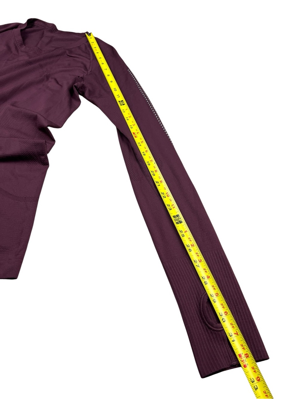 Lululemon Swiftly Tech Top Womens 12 Long Sleeve Plum Purple Thumbholes Active - Picture 11 of 11